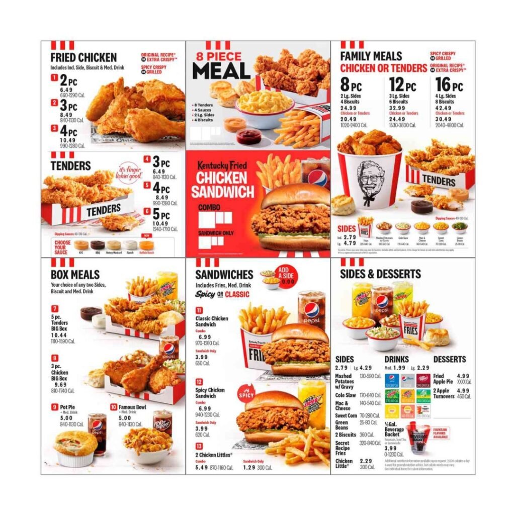 KFC Malaysia Menu