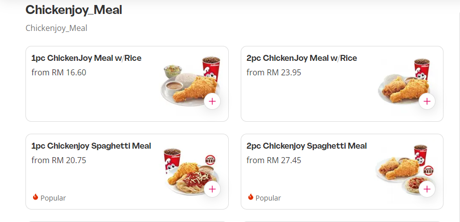 JOLLIBEE CHICKEN JOY MENU WITH PRICES